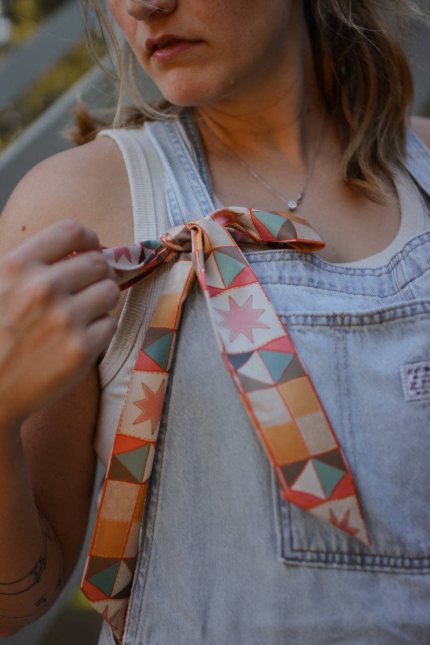 Vintage Patchwork Silk Twilly