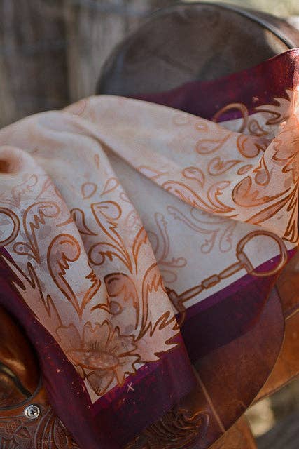 Snaffle Bit Wild Rag Scarf in Vintage Plum