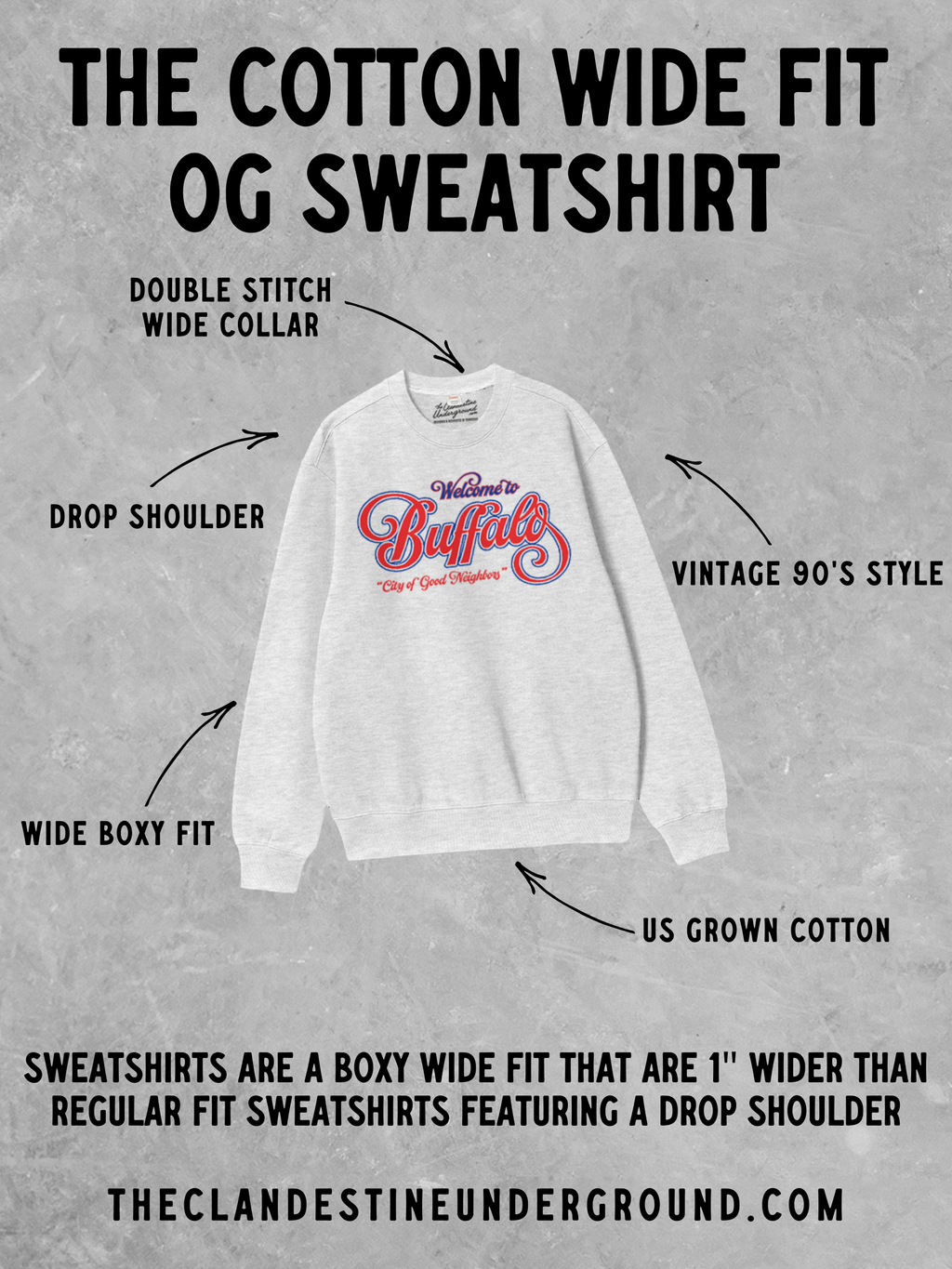 'Bisous Bisous' Cherries Boxy Cotton Sweatshirt