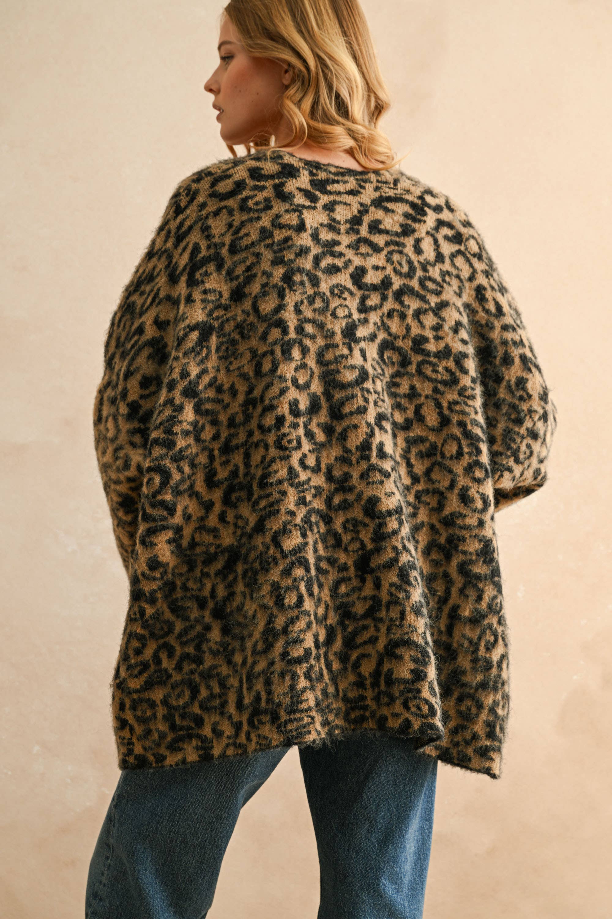 Oversized Leopard Cardigan