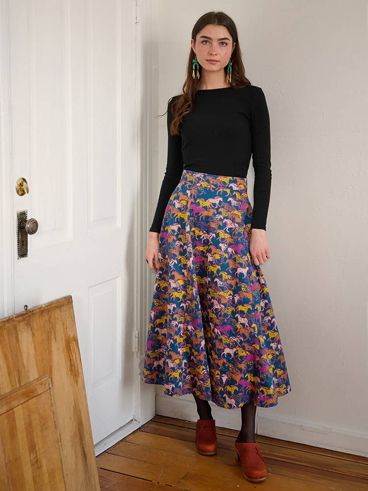 Lucinda Horse Maxi Skirt