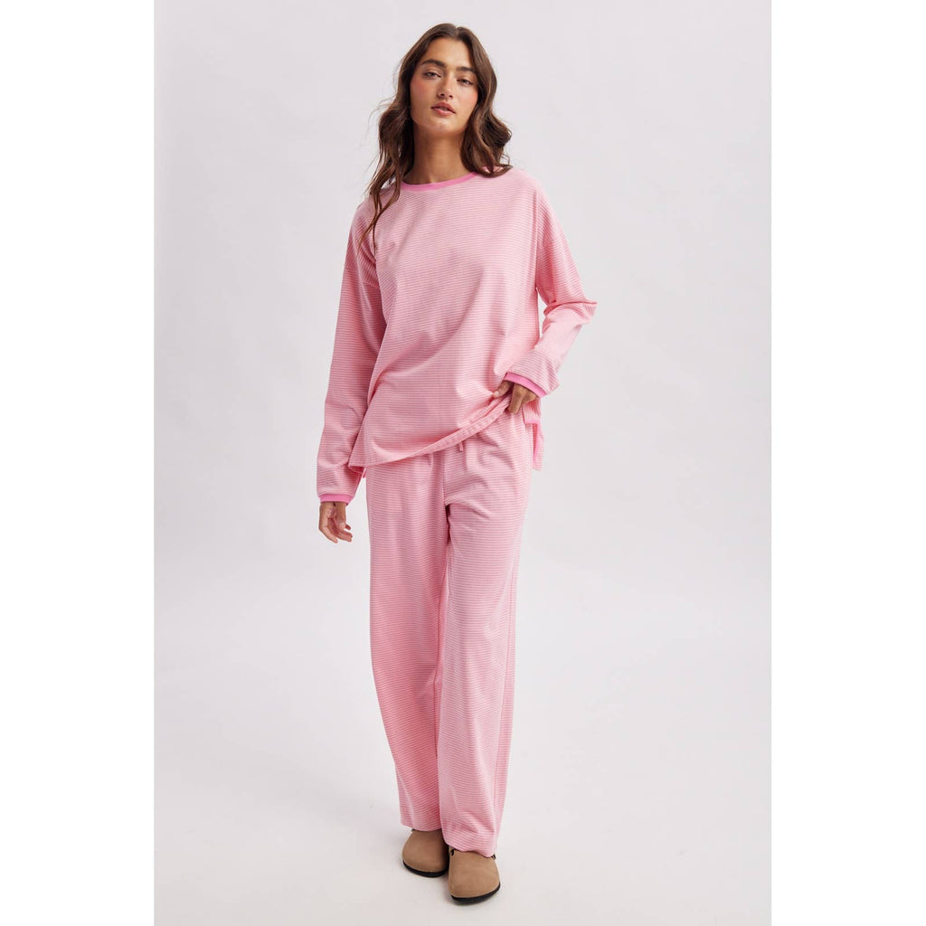 Rose Striped Pants Set