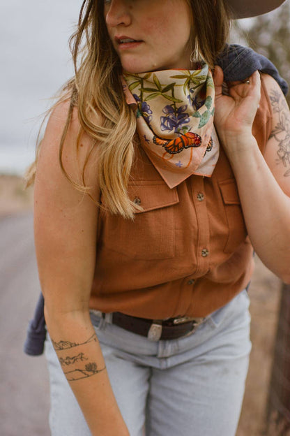 The Lone Star State Inspired Wild Rag Texas Silk Scarf