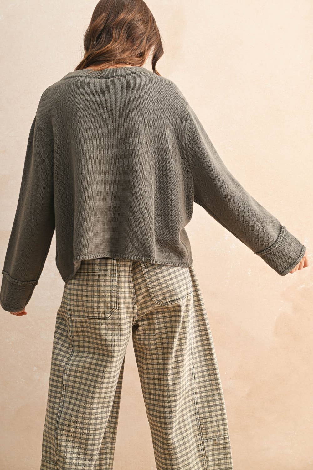 Olive Mock Neck Sweater