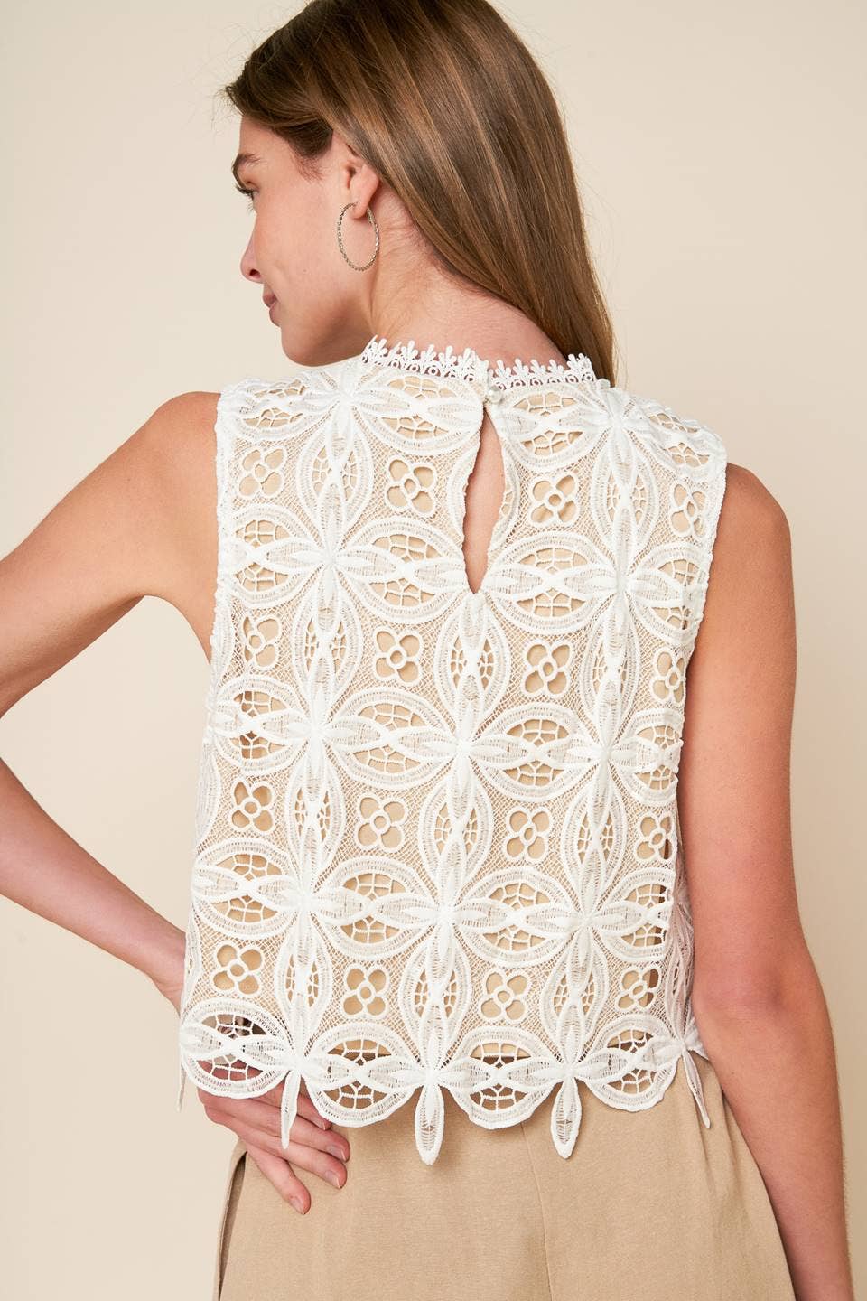 Woven Lace Top