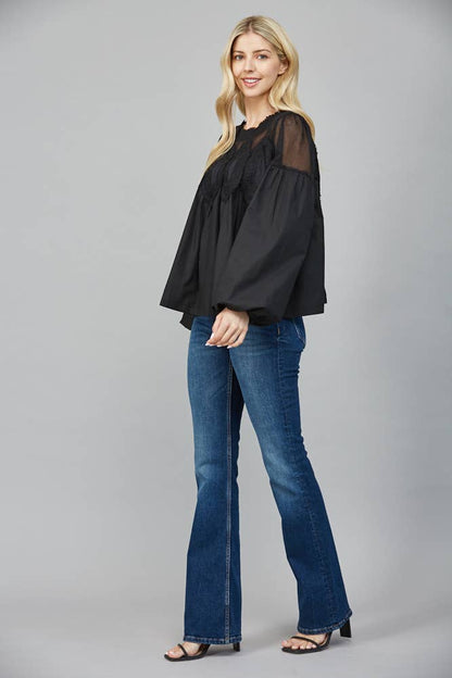 Lace Mauve Blouse