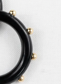 Small Black (with Gold Studs) Hoo Hoops