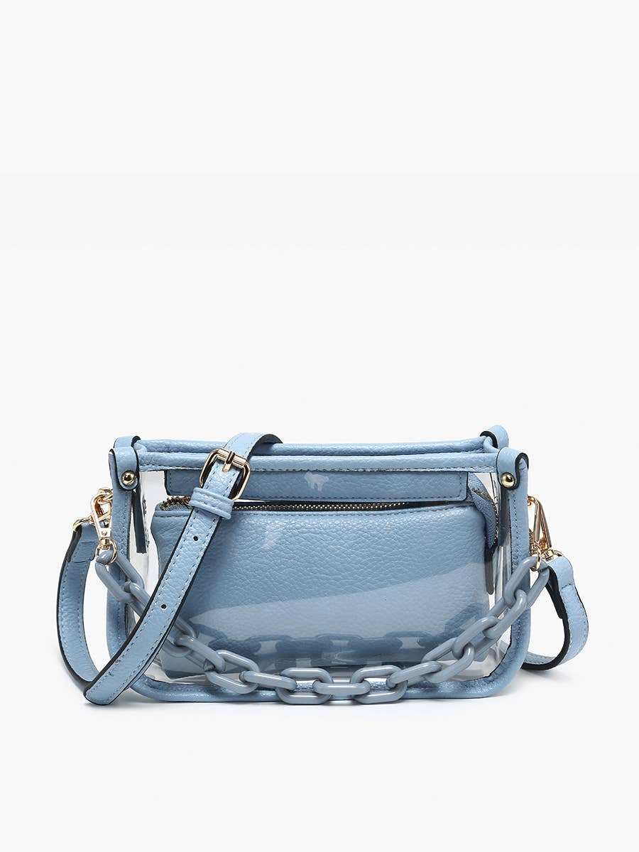 Jessica Clear Crossbody with Chain
