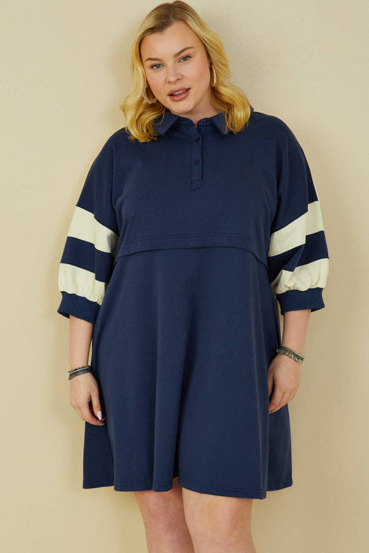 Color Block Sleeve Dress
