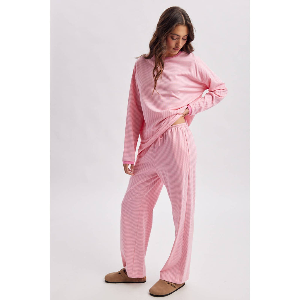 Rose Striped Pants Set