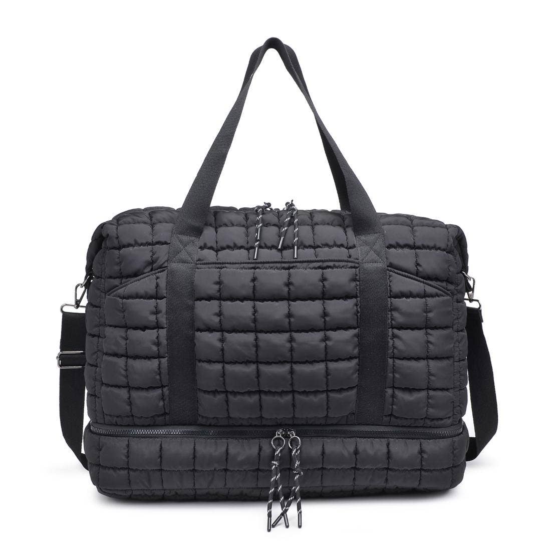 Globetrotter Quilted Nylon Puffer Travel Weekender Bag