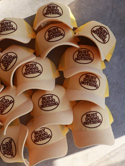 Busy Doing Nothing Corduroy Trucker Hat