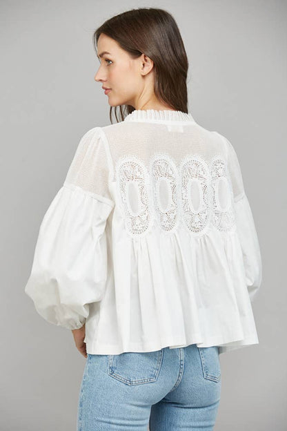Lace Mauve Blouse