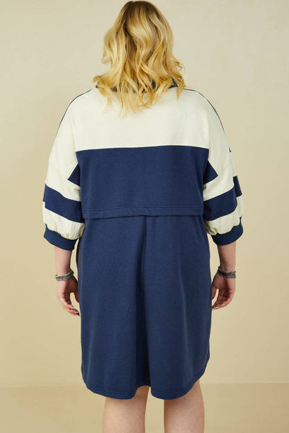 Color Block Sleeve Dress