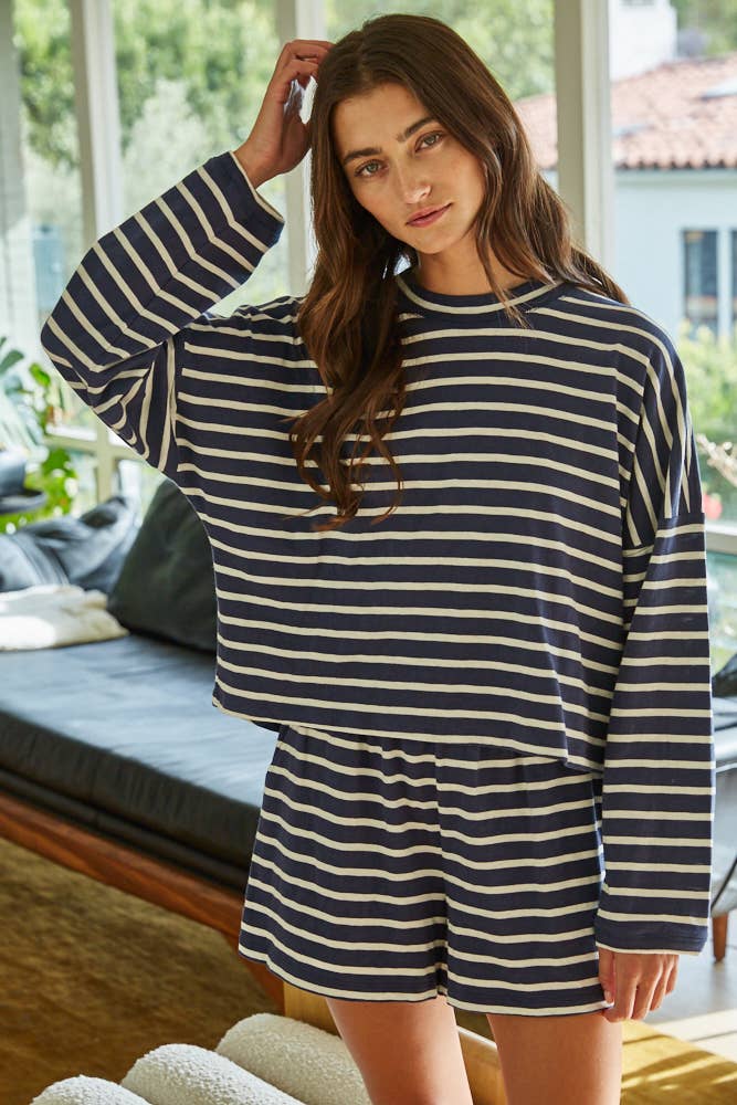Cotton Mock Neck Long Sleeve Shirt