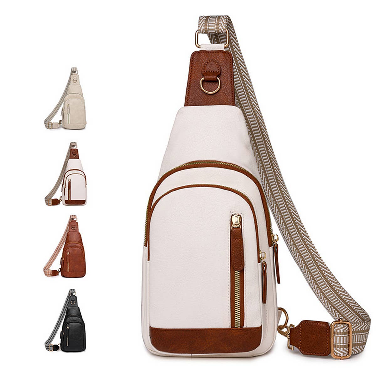 Faux Leather Crossbody Purse