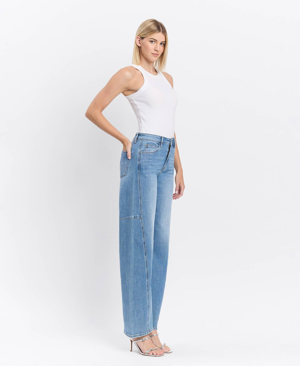 Super High Rise Wide Barrel Jeans