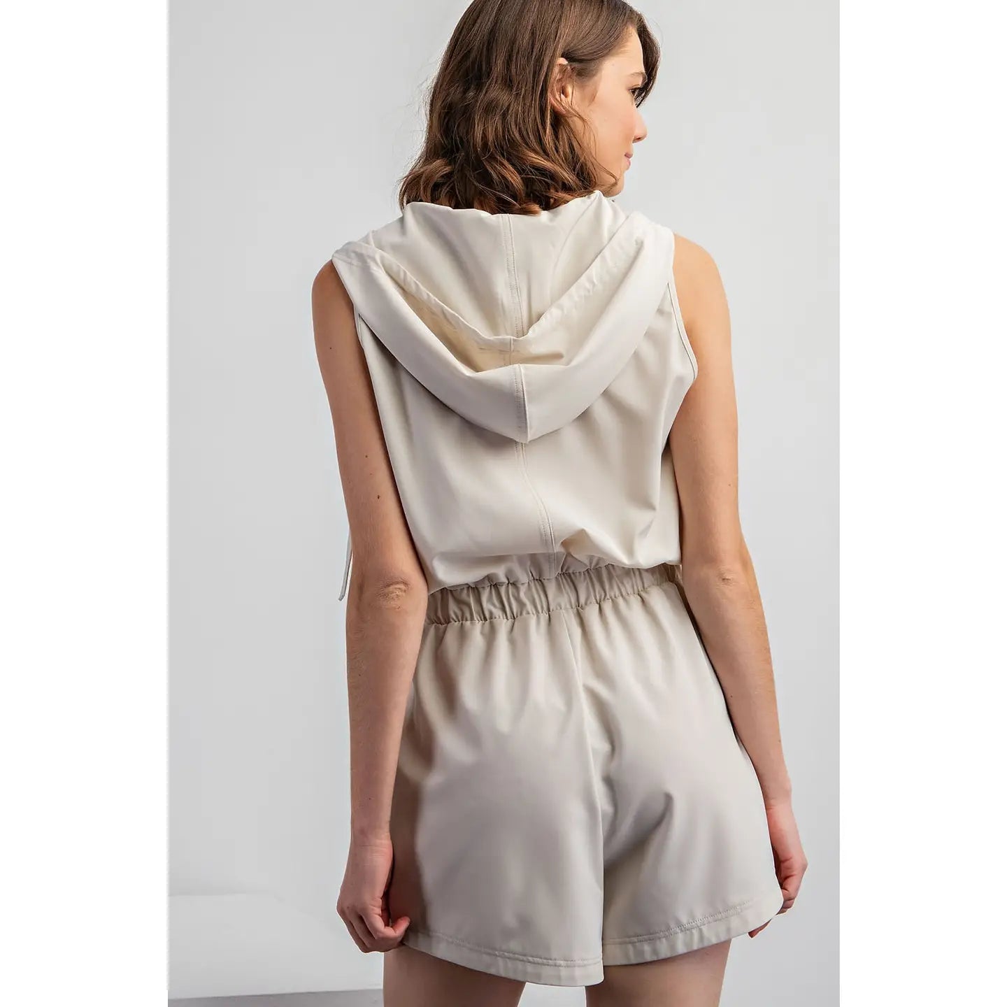 Sleeveless Hoodie Romper