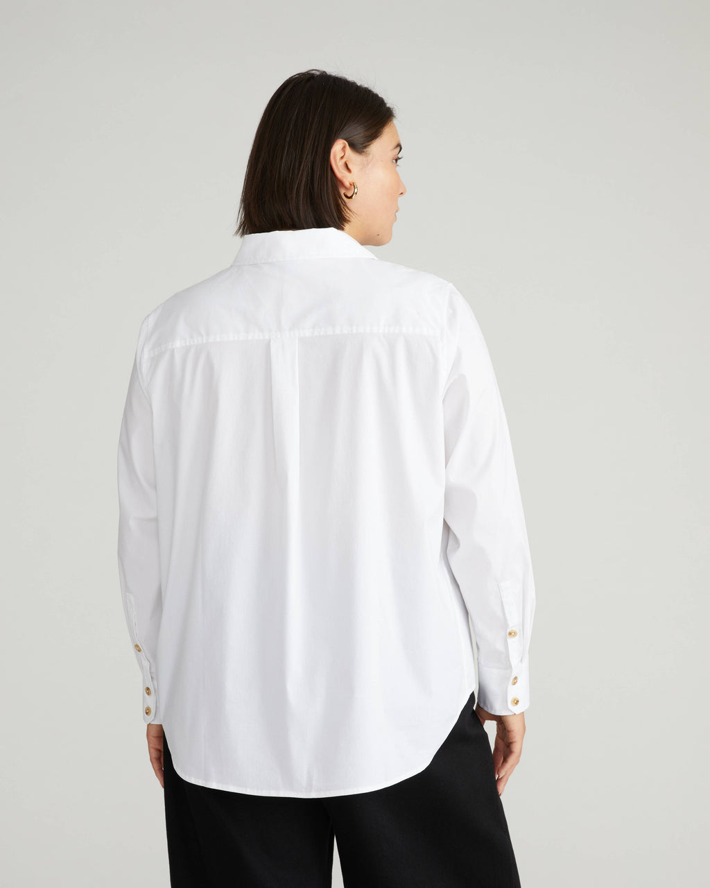Elbe Stretch Poplin Shirt Classic Fit - White