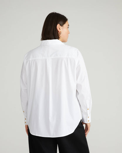 Elbe Stretch Poplin Shirt Classic Fit - White