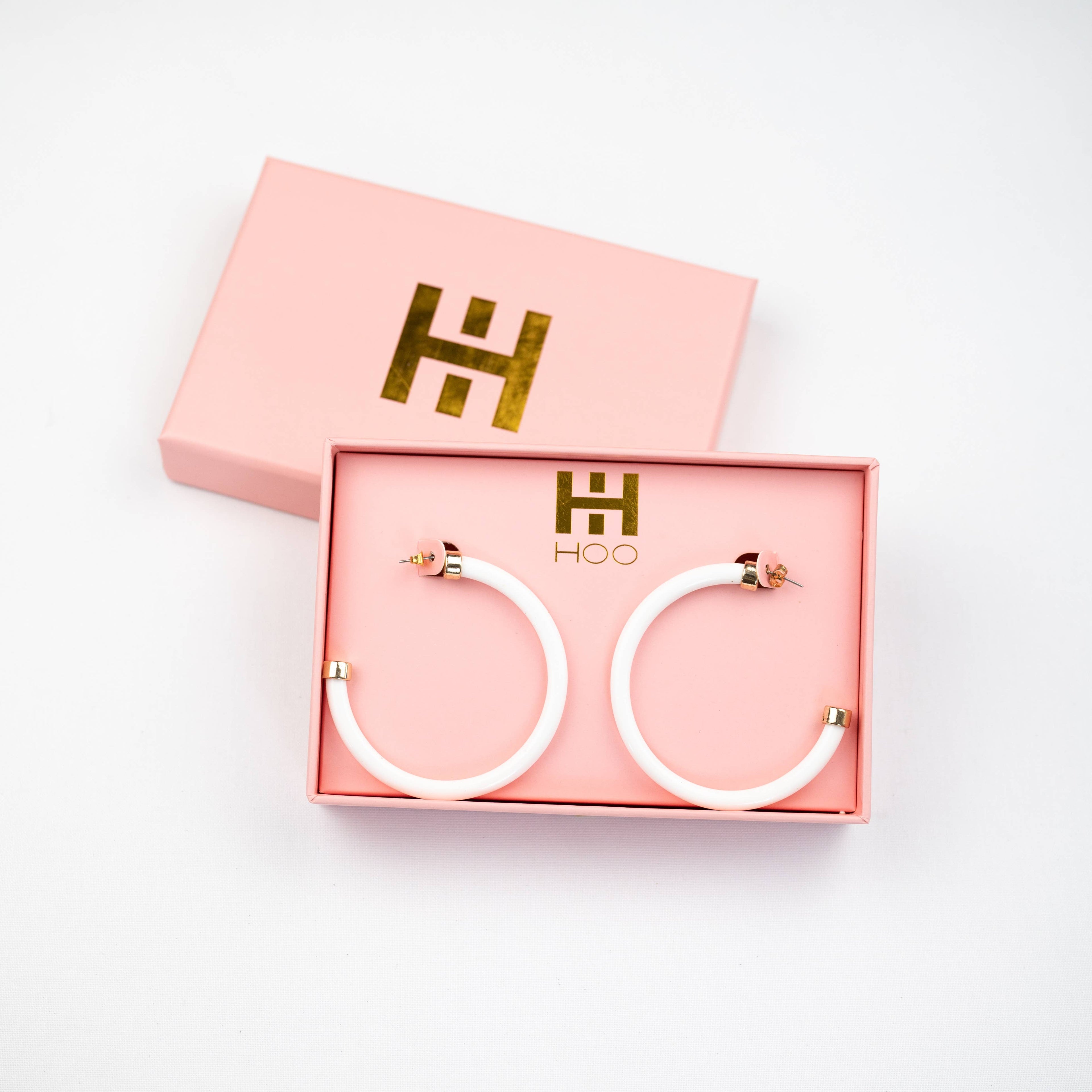Large White Hoo Hoops