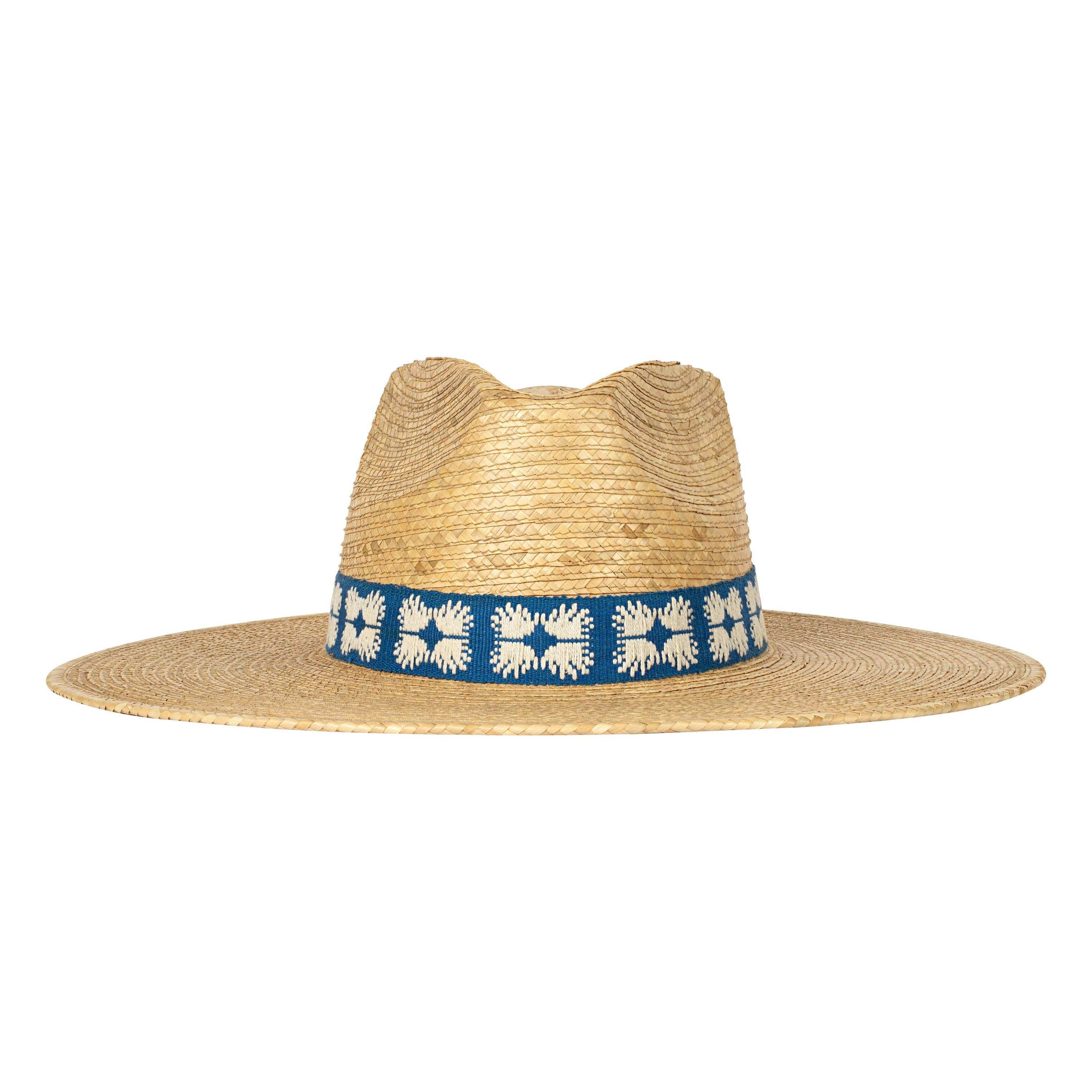 Navy Flora Tile Palm Hat