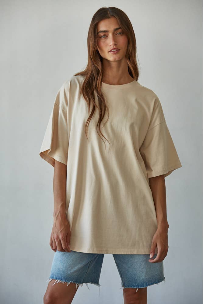 Cotton Drop Shoulder Oversized Shirt