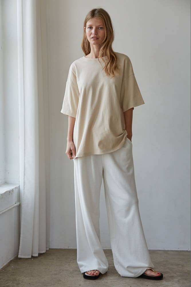 Cotton Drop Shoulder Oversized Shirt