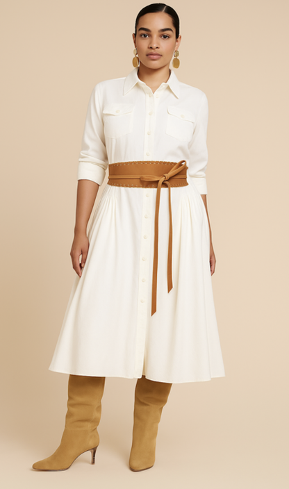 Chloe Wrap Belt - Cognac