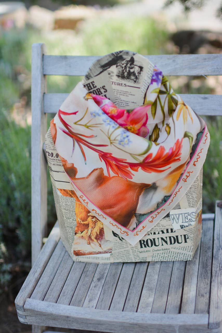 Heartland Series: Oregon Inspired Wildflower Silk Scarf Wild Rag