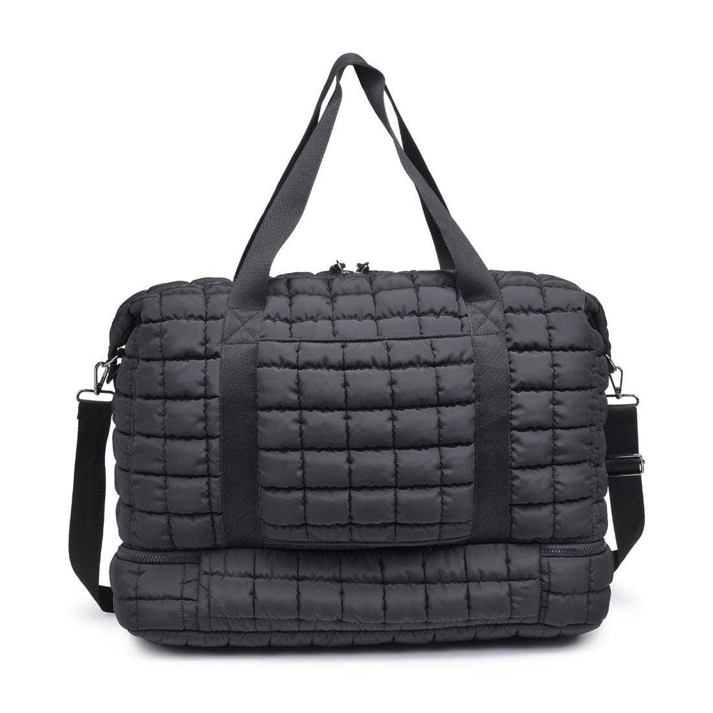 Globetrotter Quilted Nylon Puffer Travel Weekender Bag