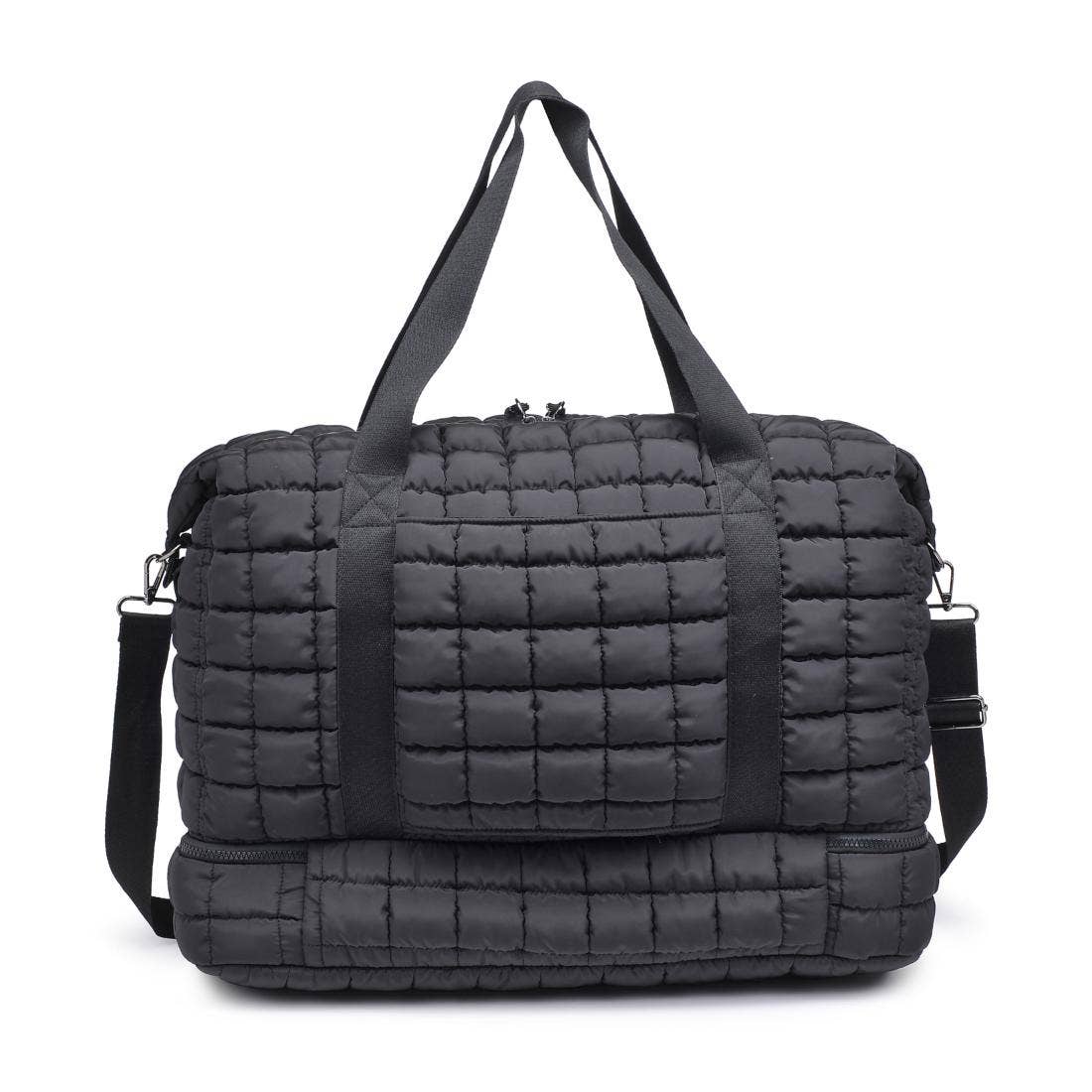 Globetrotter Quilted Nylon Puffer Travel Weekender Bag