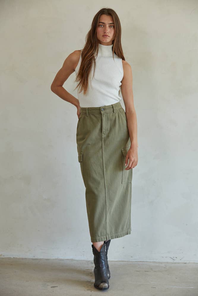 Knit Turtleneck Sleeveless Top