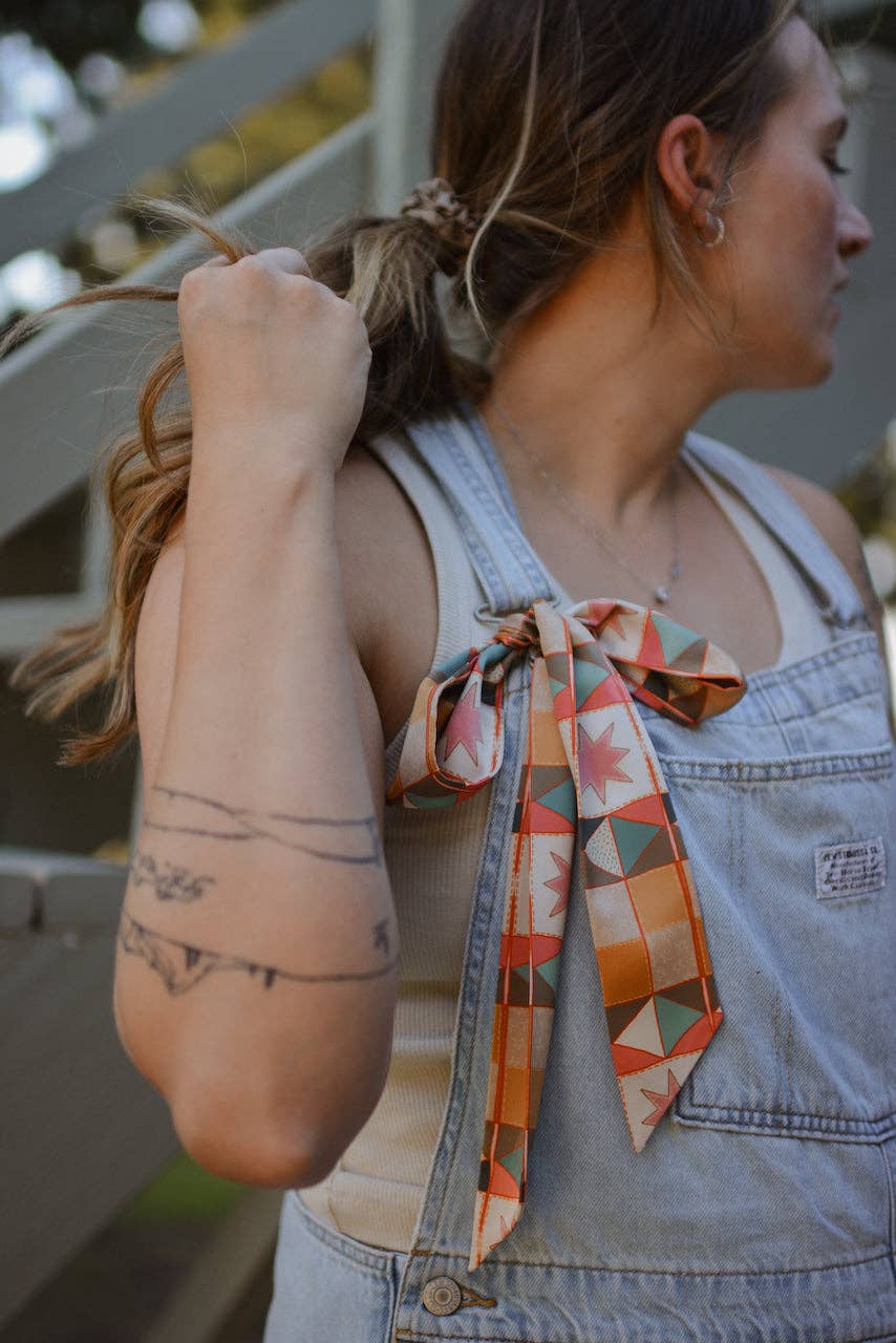 Vintage Patchwork Silk Twilly