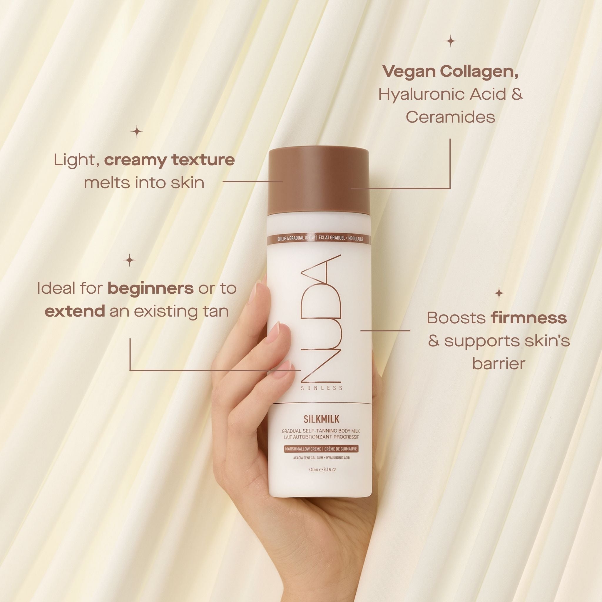 NUDA SilkMilk Gradual Self Tanning Body Milk