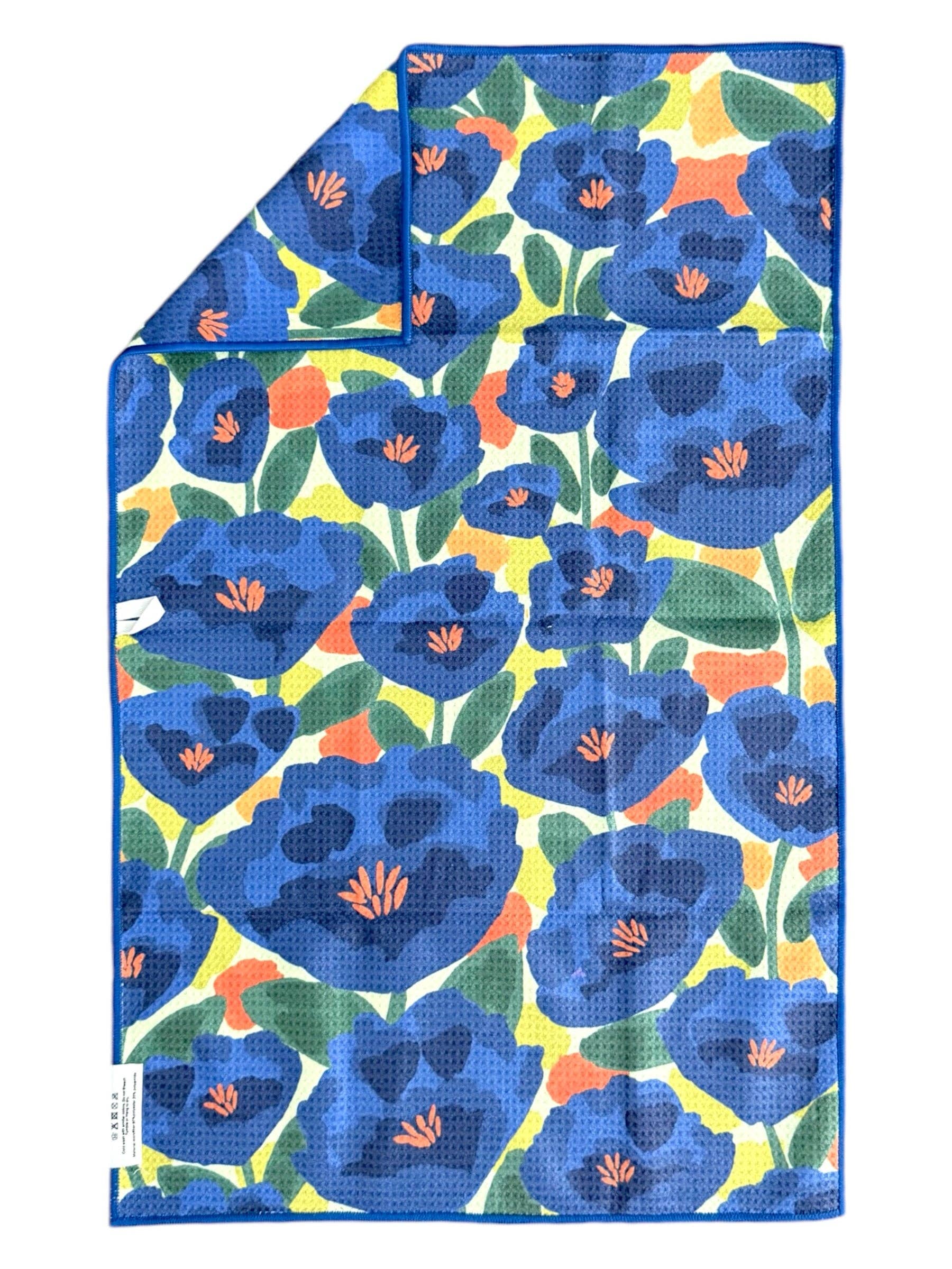 Blue Bloomer Hand Towel