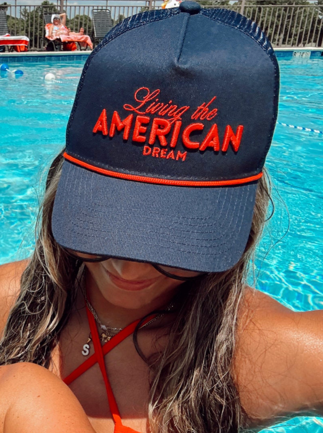 Living the American Dream | Red Vintage Trucker Hat