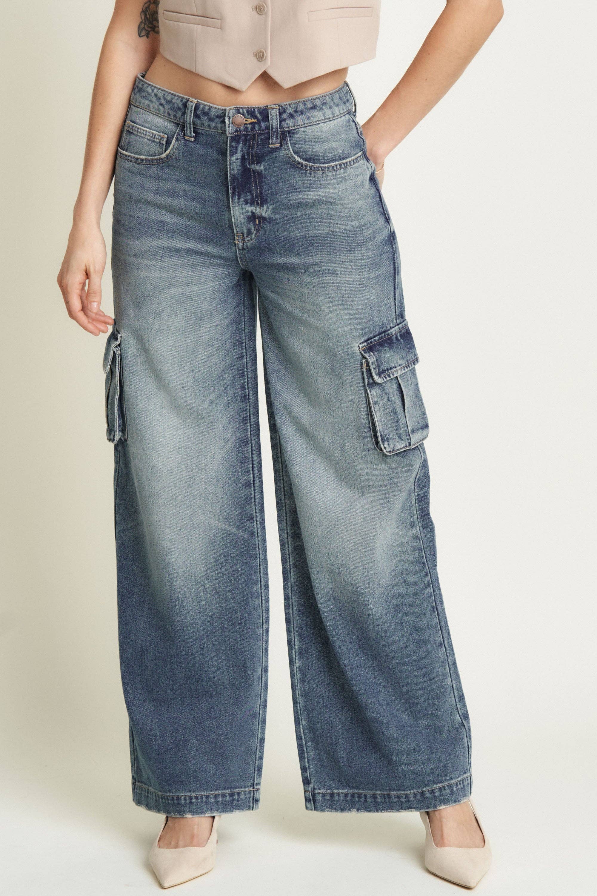 Madison Cargo Aged Indigo