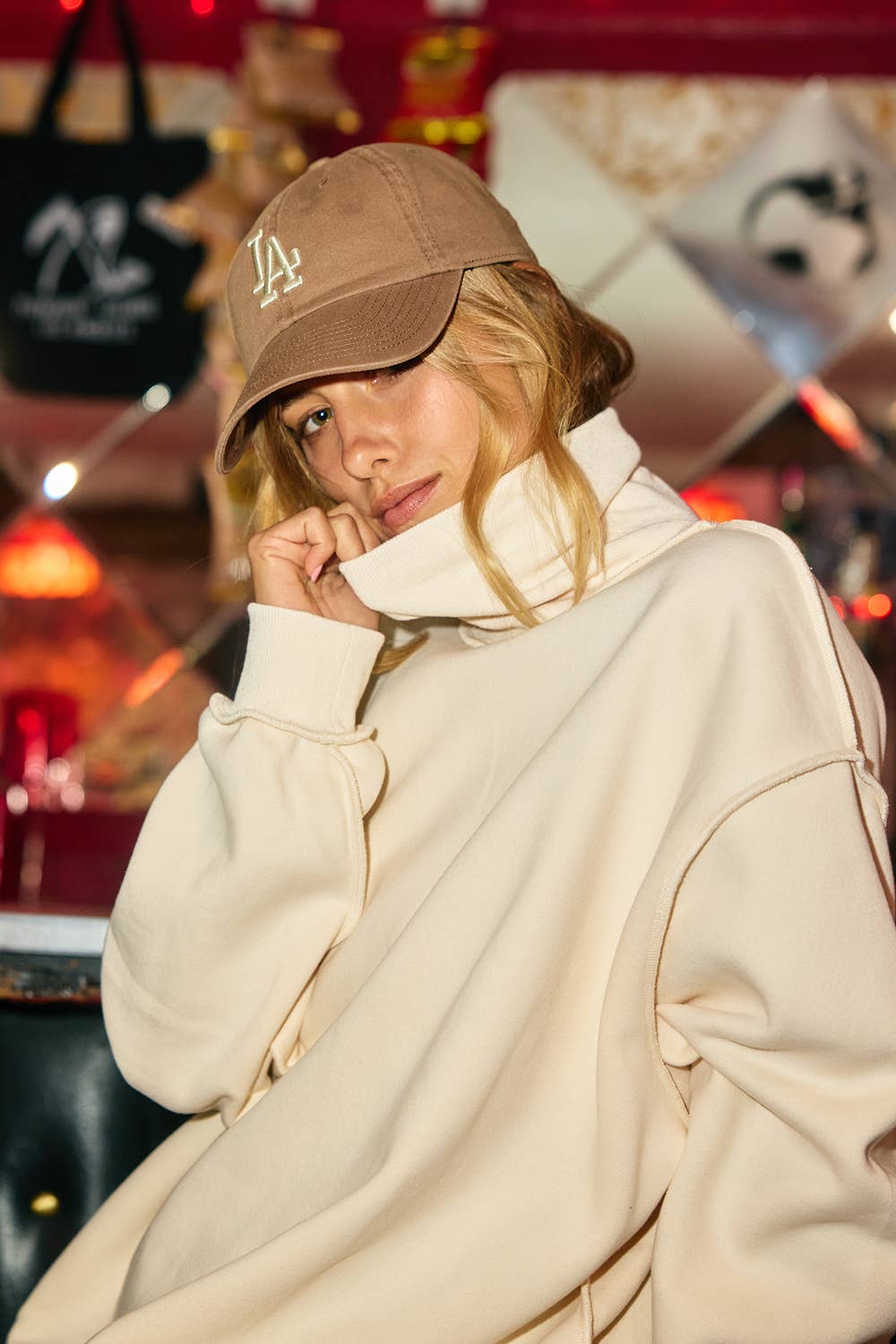Blank Reversible Mock Neck Sweatshirt