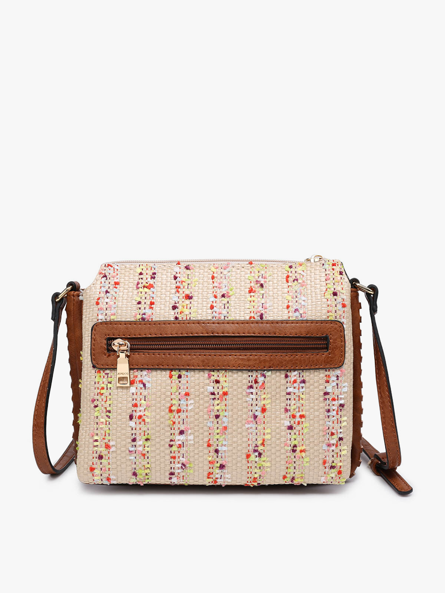 Two-Tone Crossbody w/ 3 Compartments