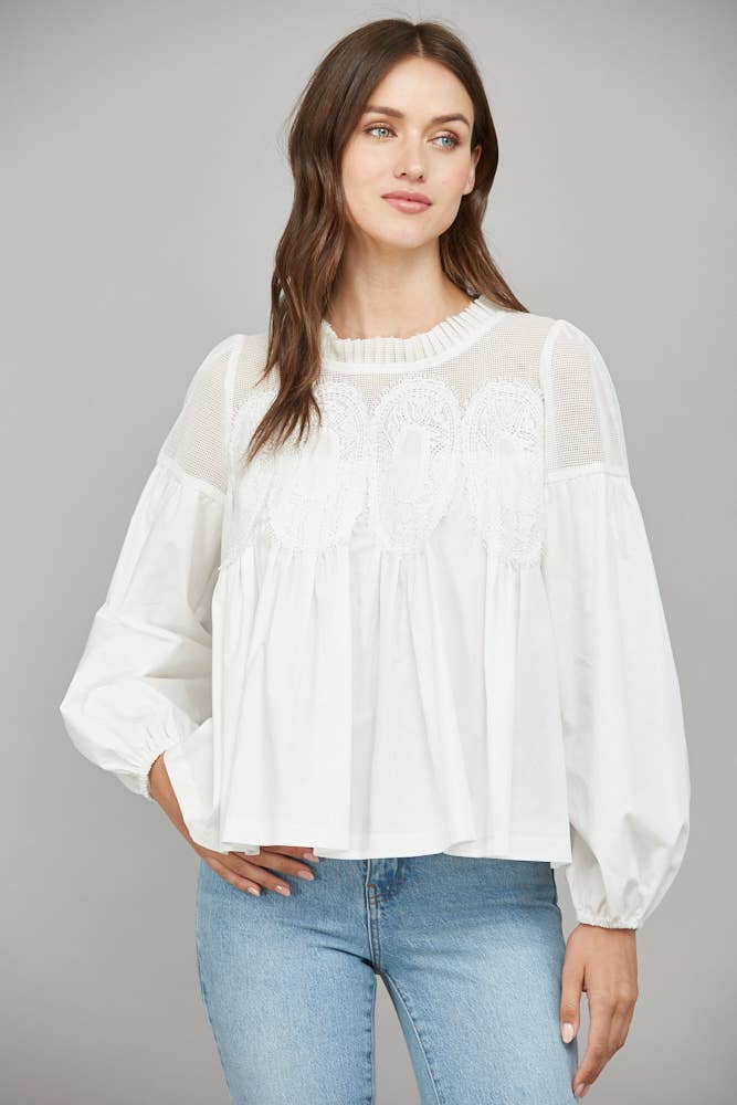 Lace Mauve Blouse