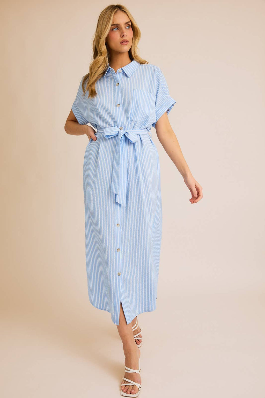 The Seabreeze Striped Shirt Dress
