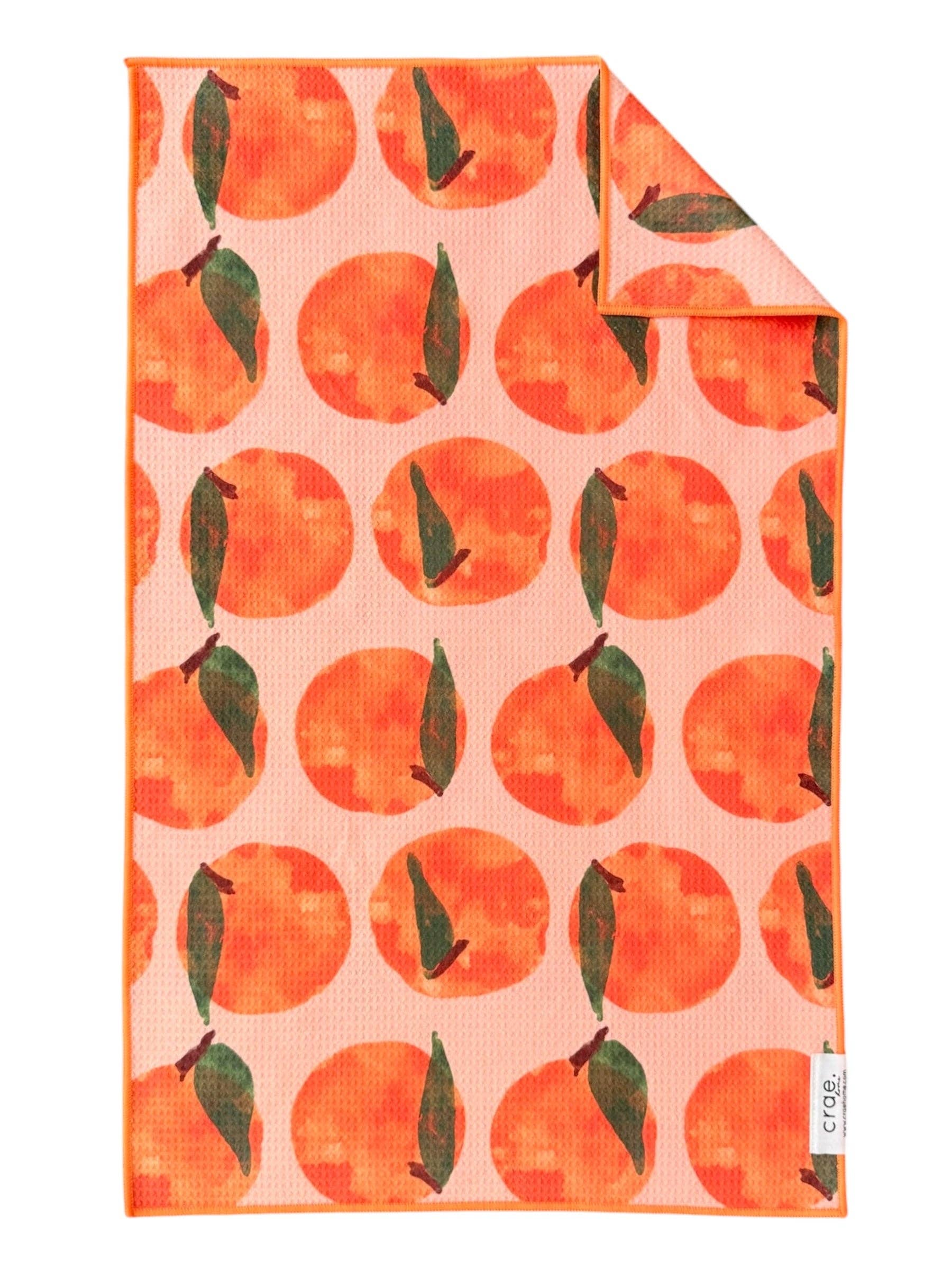 Orange Moons | Double-Sided Hand Towel