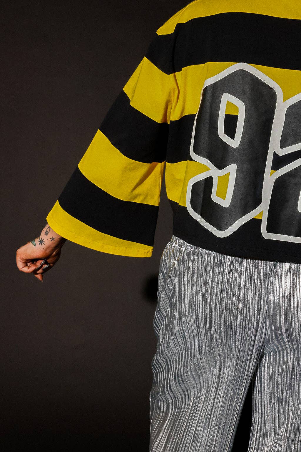 Heavy Metal Silver Metallic Pants