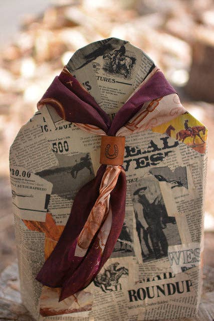 Snaffle Bit Wild Rag Scarf in Vintage Plum