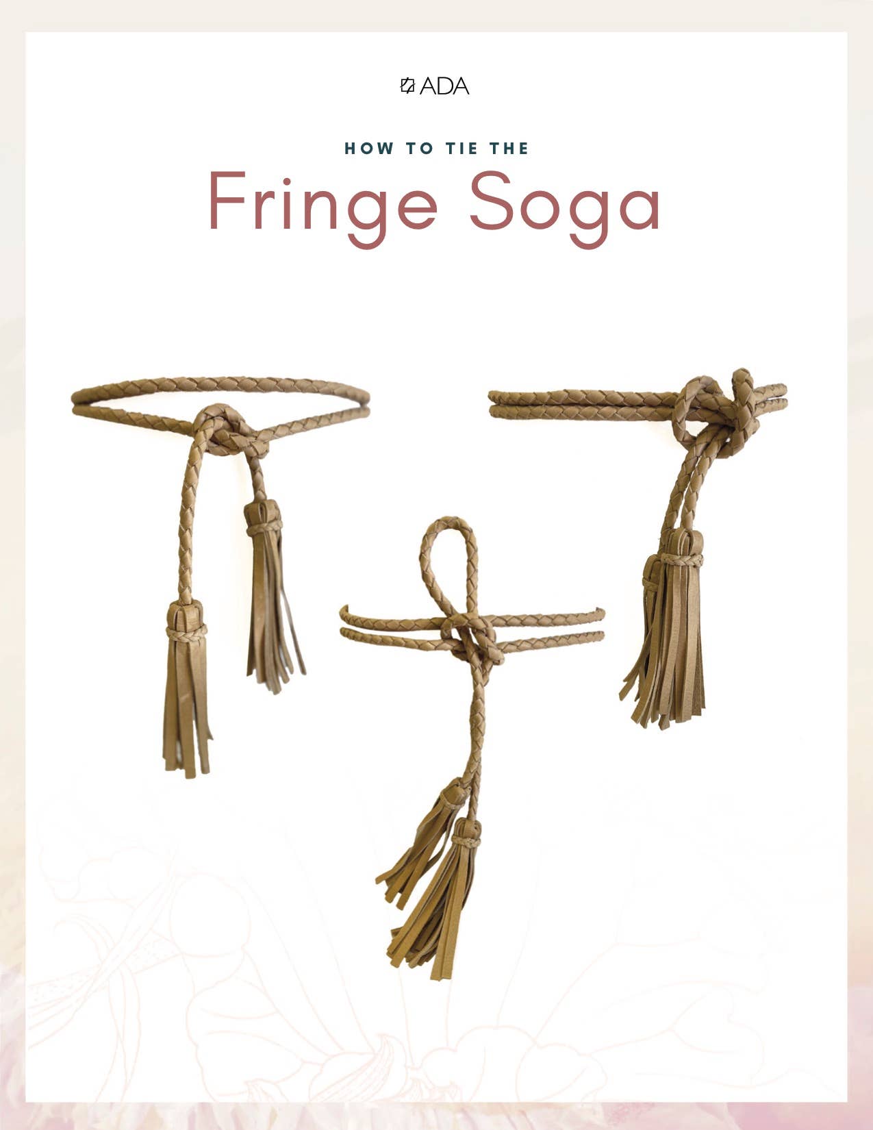 Fringe Soga Belt - Cognac