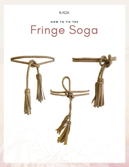Fringe Soga Belt - Cognac