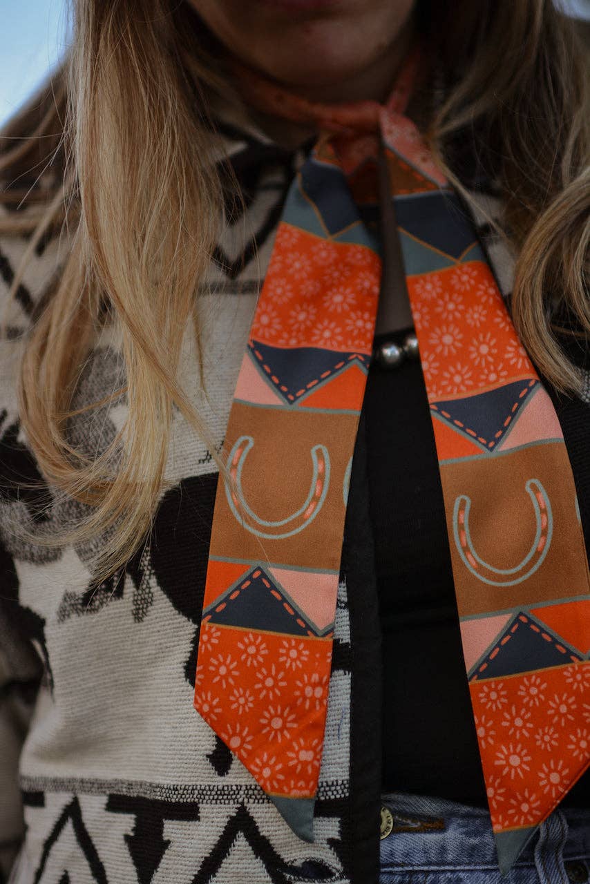 Frontier Bound Quilted Patchwork Silk Twilly