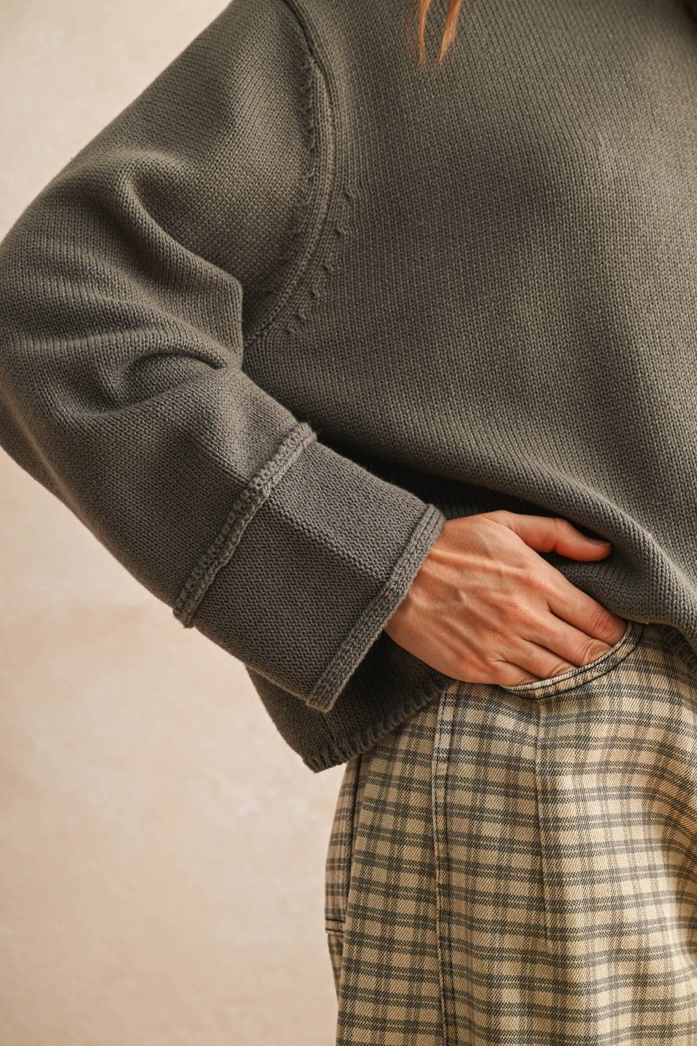 Olive Mock Neck Sweater