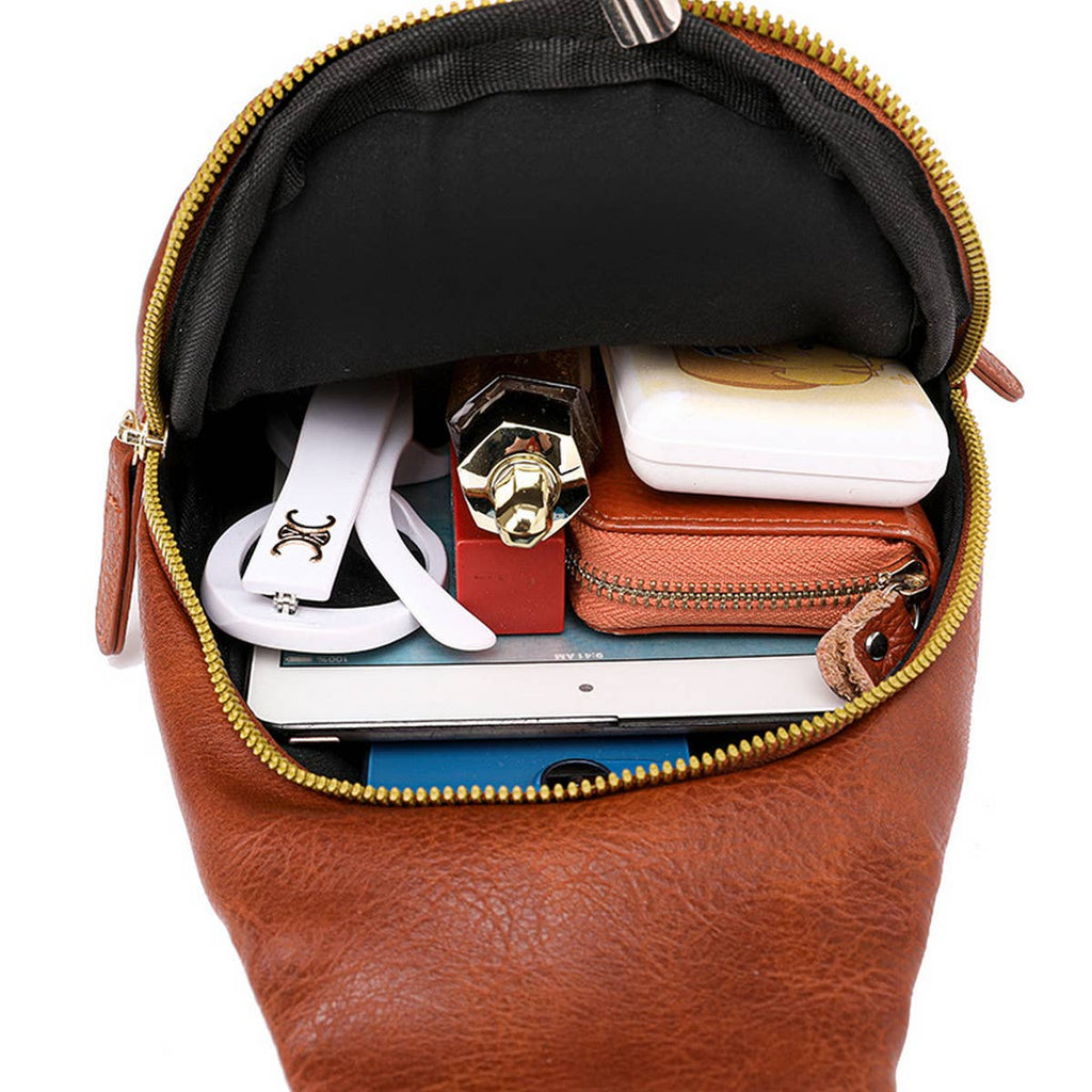 Faux Leather Crossbody Purse